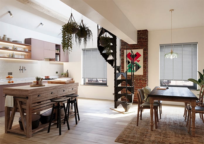 Ecowood Deluxe, Tranquil Grey Fine Grain - Motorised Venetian Blind - Image 6